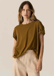 Pol Sale: Pol Clothing Zone Twist Tee Khaki