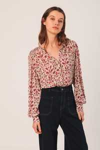 Indi & Cold Smock Detail Button Shirt Frambruesa