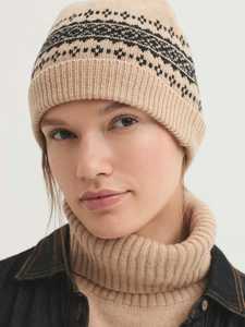 Nice Things Greca Wool Jacquard Beanie