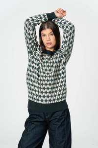 Dinadi Merino Dhaka Sweater Dragonfly Green