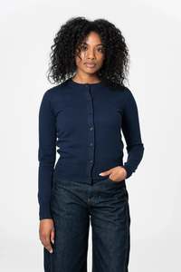 Dinadi Merino Cardigan Space Blue