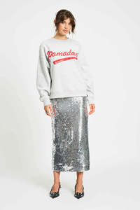 Pom Amsterdam Sequins Silver Skirt