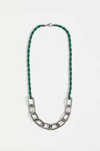 Necklaces: Elk Torss Long Necklace Gunmetal