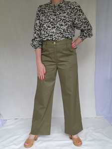 Dalston Sandy Pant Olive Sateen