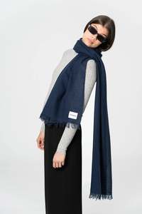 Dinadi Merino Woven Scarf Space Blue