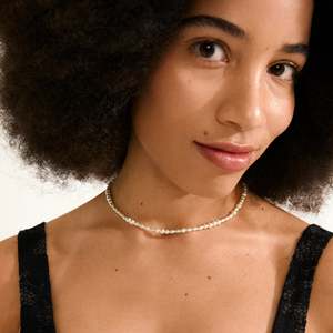 Pilgrim Elliana White Necklace Silver Plated