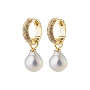 Pilgrim Jewellery: Pilgrim Edele Fresh Water Pearl Earrings Gold Plated