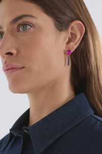 Elk Ival Short Drop Earring Fuchsia
