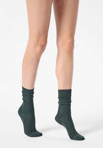Oroblu Diamonds Rib Socks Forest
