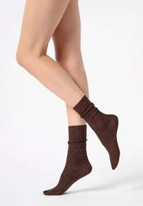 Oroblu Diamonds Rib Socks Bronze
