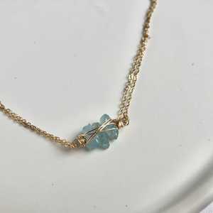 within. Aquamarine Stack Necklace