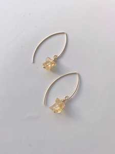 within. Raw Citrine Drop Earrings