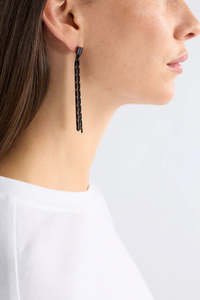 Jewellery Gifts: Elk Vodel Drop Earring Black/Gold