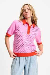 Pom: Pom Amsterdam Sequin Polo Top
