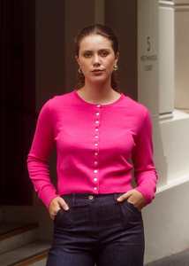 Sale Knitwear: Dalston Ava Cardigan Azalea