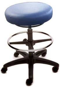 Products: stool 260 Upholstered in Vinyl with footring (height range from 640mm to 850mm) - Damba Chairs