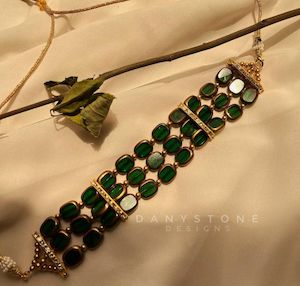 Bottle Green Statement Choker