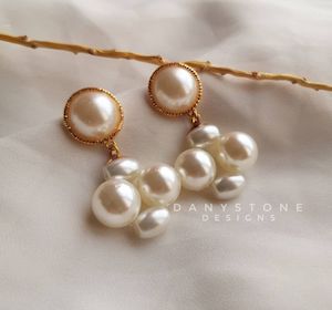 Handcrafted Vintage Pearl Drop Earrings