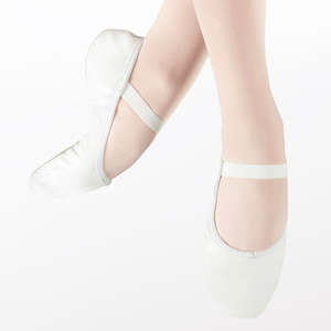 Full Sole Leather Ballet Shoe (White)