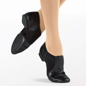 Pulse Dance Studio: Leather Slip-on Jazz Shoe (Black)