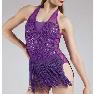 Fringe Sequin Halter Dress