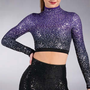 Ombre: Ombre Sequin Crop Top