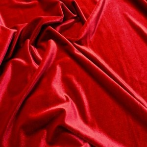 Products: Red Pepperino Plush Pile Stretch Velvet 0.6m Remnant