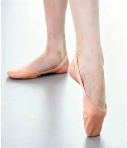 Jazz Shoes: Leather Half Shoes Ballet Pink – Jazz Contemporary Turning Dance Shoes Foot Thong