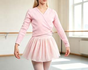 Dance Leotards: Girls Cotton Dance Wrap Top Ballet Dance Warm Up Cardigan