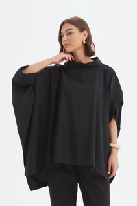 Tirelli: Tirelli Statement Neck Tunic 25A3726 - Black