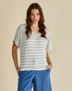 Betty Basic Maui Tee BB506 - Gold Stripe