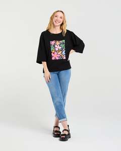 T Z: Zafina Kate T-shirt ZC3011B - Black