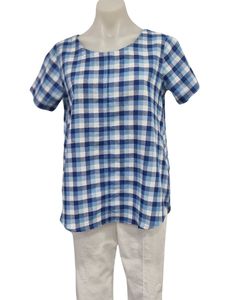 Preen: Preen Swing up down hem Top TP10902 - Denim Check