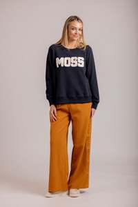 Moss: Moss Logo Sweat - Navy