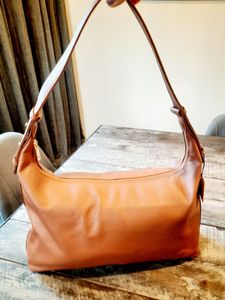 Pippa Bags: Pippa Delhi Hobo Leather Bag - Cinnamon