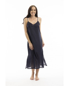 Orientique Cotton Maxi Length Slip ms25 - Navy