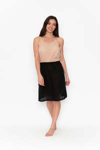 Orientique: Orientique Cotton skirt slip - Black