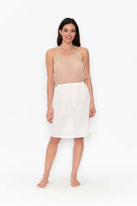 Orientique: Orientique Cotton skirt slip - White