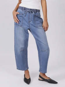 Monaco Jeans: Monaco Leo Barrel Jeans - Blue