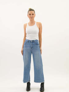 Worthier The Label Urban Sway Wide Leg Jean WY-7100 - Denim blue