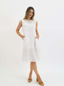 Worthier The Label Lydia Linen Dress WY-1531 - White