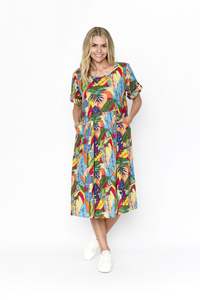 One Summer Yvonne Dress Round Neck DW98H - Cut out Jungle 1