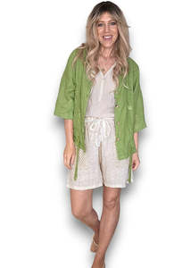 All: Helga may C'est La Vie Drawstring Jacket - Avocado