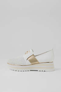 Django & Juliette Ensom White-Gold Leather