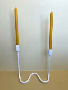 Hooks Candelabras: Wiggle Candelabra - Off White