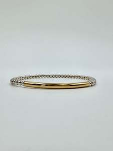 Street Style 1: Gold/Silver Bar Bead Bracelet