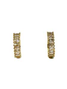 Classic Elegance: Baguette Huggies - Gold