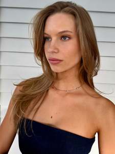 Classic Elegance: Silver Diamantè Chain Necklace