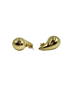 Large Teardrop Stud Earrings - Gold/Silver
