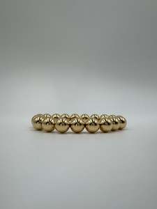 Timeless Luxury: Gold Bead Bracelet 10mm